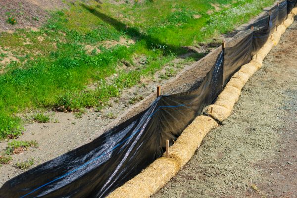 Straw Wattle Installation in Mill Valley